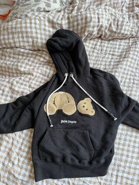 Palm Angels Black teddy bear Hoodie